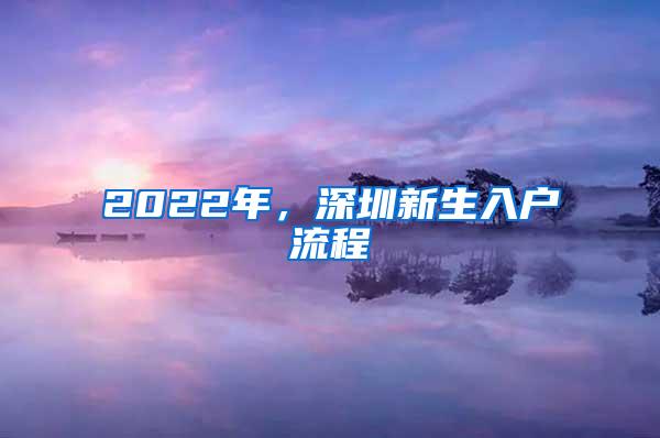 2022年，深圳新生入户流程