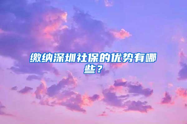 缴纳深圳社保的优势有哪些？