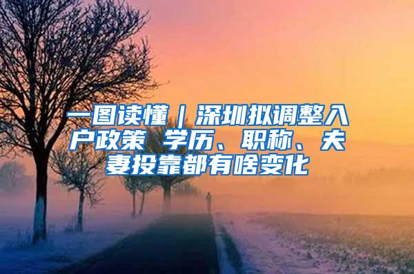 一图读懂｜深圳拟调整入户政策 学历、职称、夫妻投靠都有啥变化