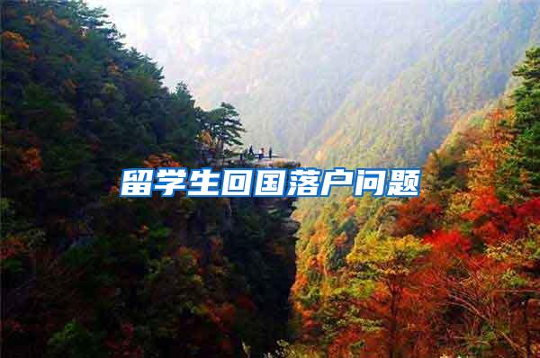 留学生回国落户问题
