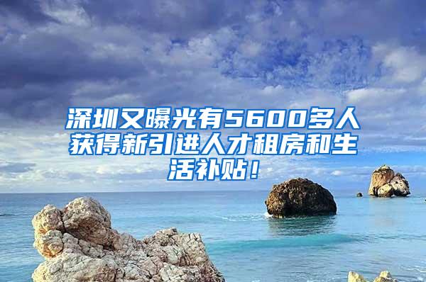 深圳又曝光有5600多人获得新引进人才租房和生活补贴！