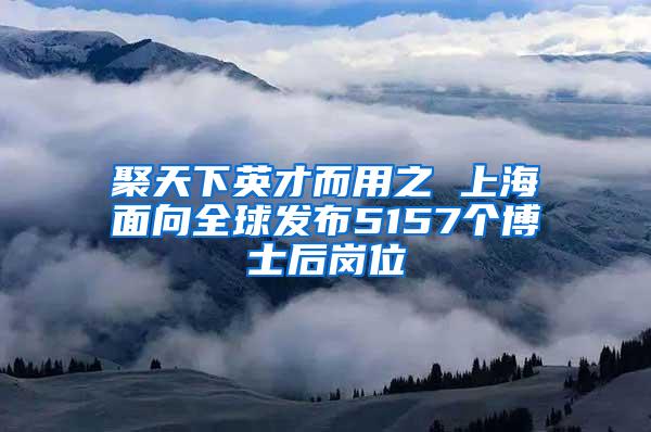 聚天下英才而用之 上海面向全球发布5157个博士后岗位