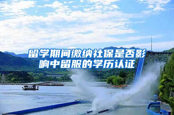 留学期间缴纳社保是否影响中留服的学历认证