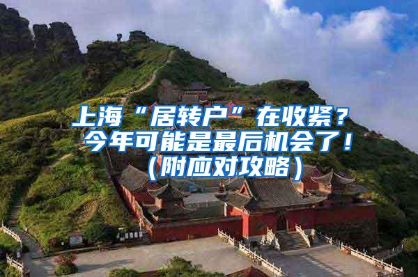 上海“居转户”在收紧？ 今年可能是最后机会了！（附应对攻略）