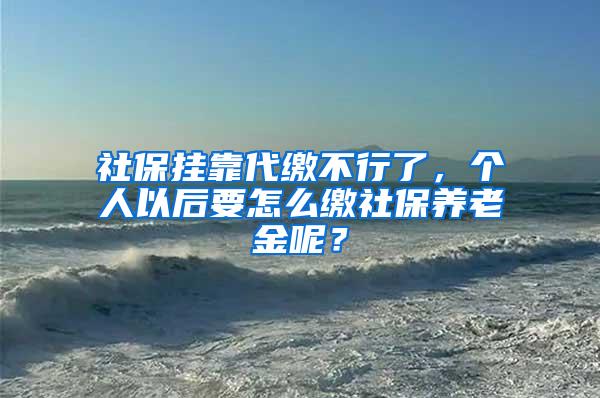 社保挂靠代缴不行了，个人以后要怎么缴社保养老金呢？