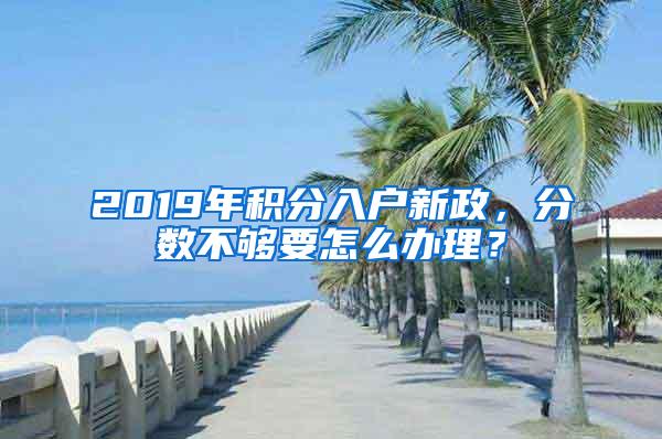 2019年积分入户新政，分数不够要怎么办理？