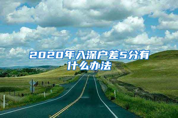 2020年入深户差5分有什么办法