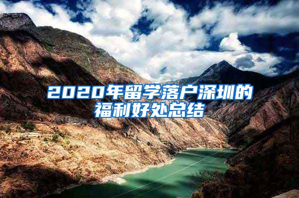 2020年留学落户深圳的福利好处总结