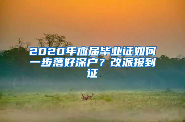 2020年应届毕业证如何一步落好深户？改派报到证