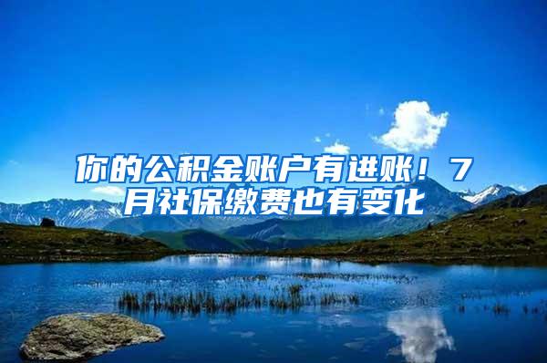 你的公积金账户有进账！7月社保缴费也有变化