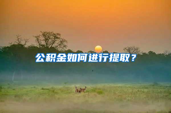 公积金如何进行提取？