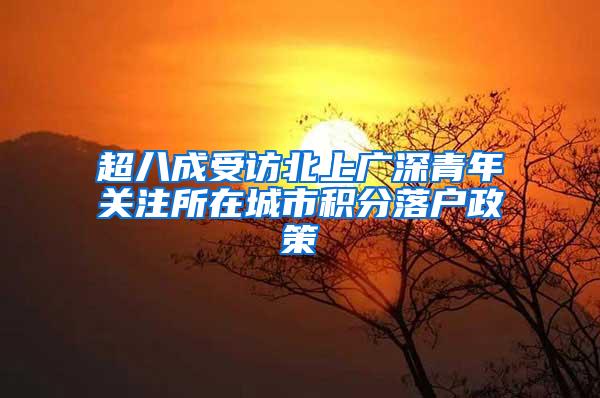 超八成受访北上广深青年关注所在城市积分落户政策