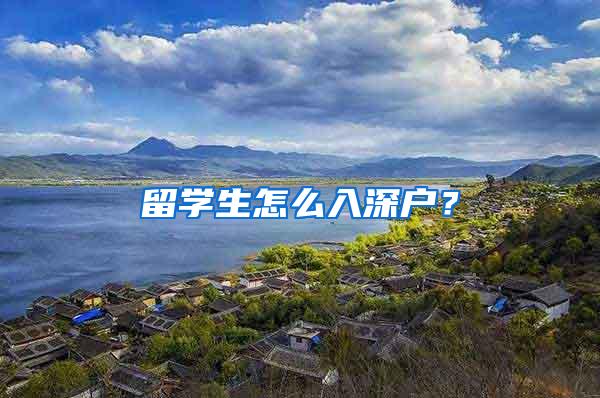 留学生怎么入深户？