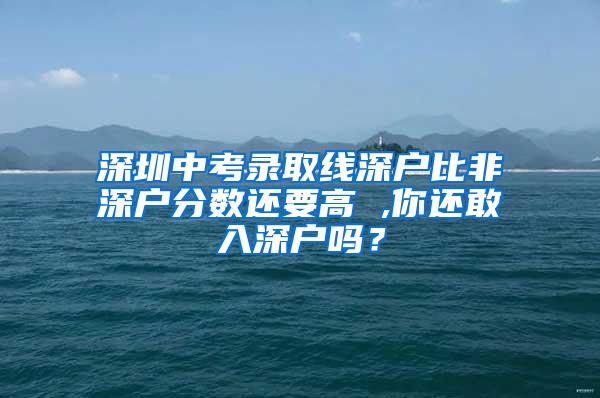 深圳中考录取线深户比非深户分数还要高 ,你还敢入深户吗？