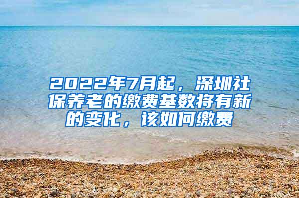 2022年7月起，深圳社保养老的缴费基数将有新的变化，该如何缴费