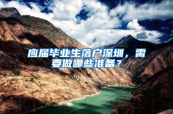 应届毕业生落户深圳，需要做哪些准备？