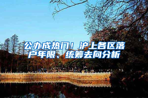 公办成热门！沪上各区落户年限、统筹去向分析
