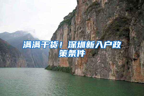满满干货！深圳新入户政策条件
