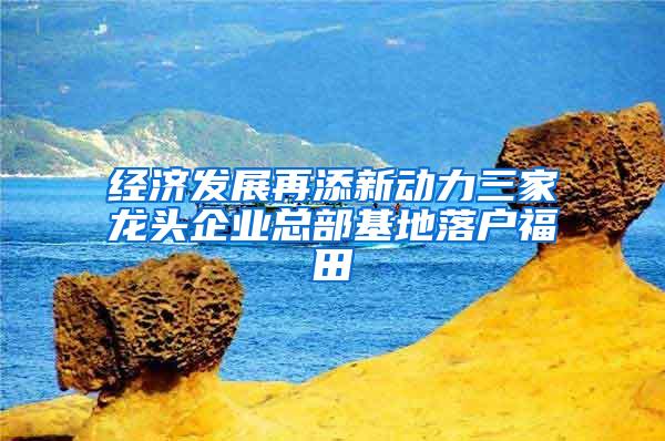 经济发展再添新动力三家龙头企业总部基地落户福田
