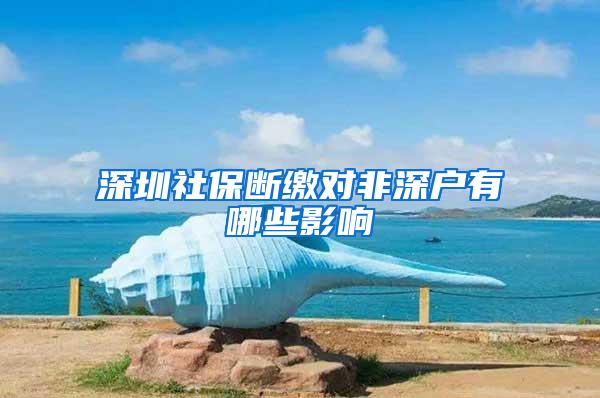 深圳社保断缴对非深户有哪些影响