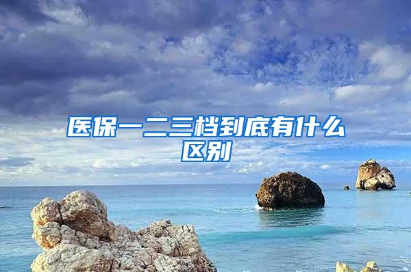 医保一二三档到底有什么区别