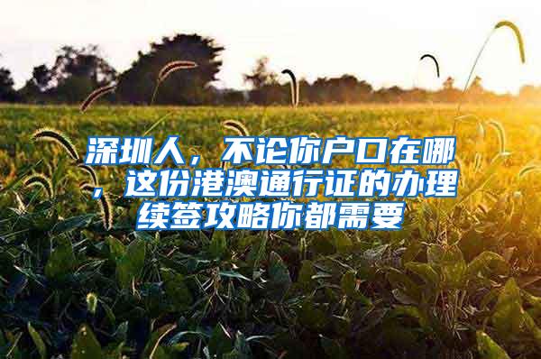 深圳人，不论你户口在哪，这份港澳通行证的办理续签攻略你都需要
