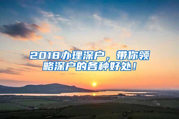 2018办理深户，带你领略深户的各种好处！