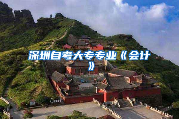 深圳自考大专专业《会计》