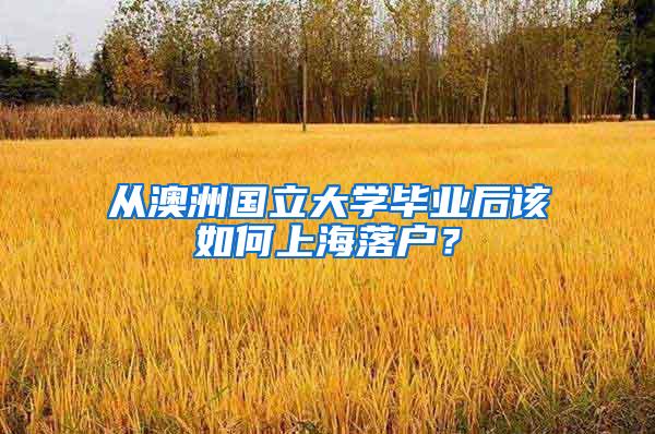 从澳洲国立大学毕业后该如何上海落户？