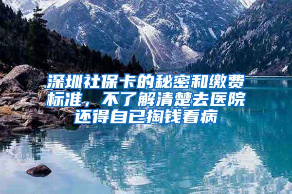 深圳社保卡的秘密和缴费标准，不了解清楚去医院还得自已掏钱看病