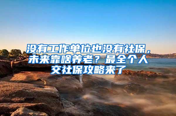 没有工作单位也没有社保，未来靠啥养老？最全个人交社保攻略来了