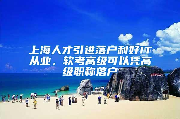 上海人才引进落户利好IT从业，软考高级可以凭高级职称落户