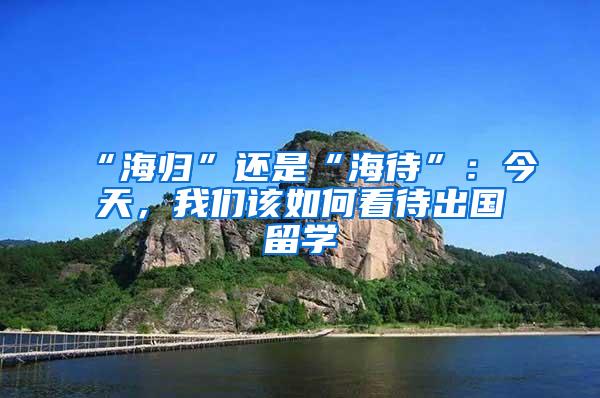 “海归”还是“海待”：今天，我们该如何看待出国留学