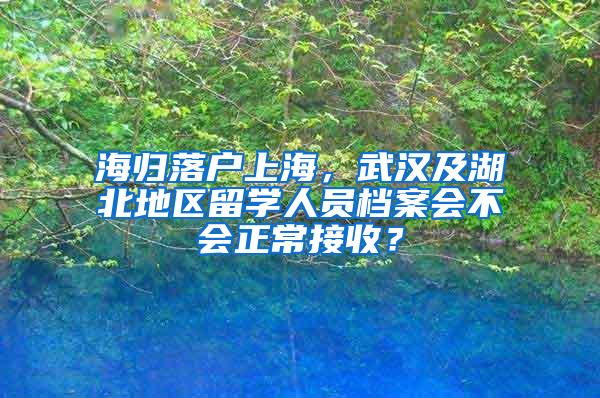 海归落户上海，武汉及湖北地区留学人员档案会不会正常接收？