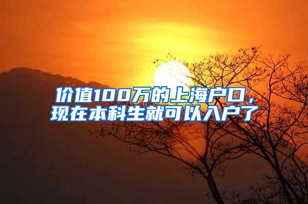 价值100万的上海户口，现在本科生就可以入户了
