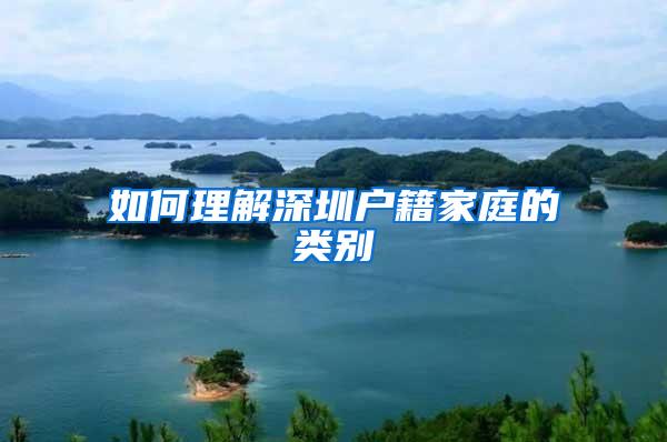 如何理解深圳户籍家庭的类别