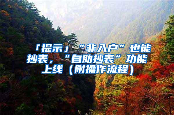 「提示」“非入户”也能抄表，“自助抄表”功能上线（附操作流程）