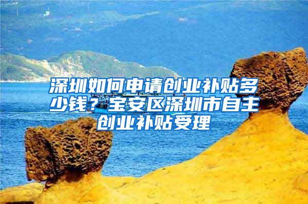 深圳如何申请创业补贴多少钱？宝安区深圳市自主创业补贴受理