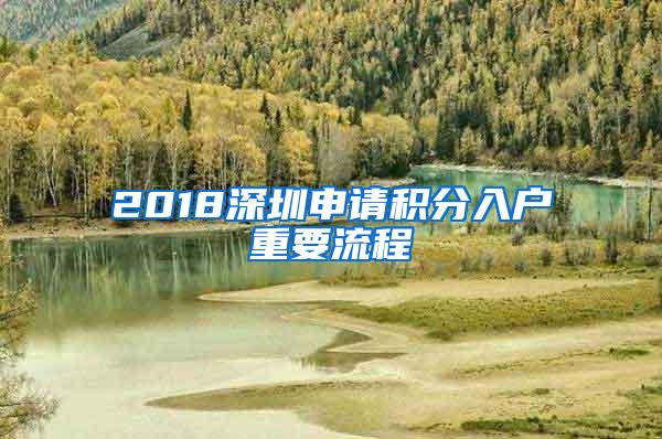 2018深圳申请积分入户重要流程