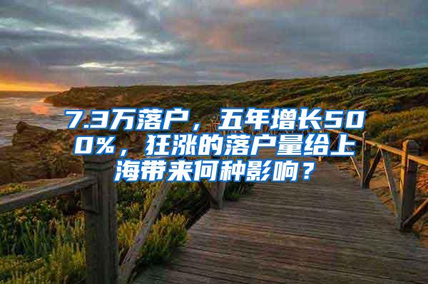 7.3万落户，五年增长500%，狂涨的落户量给上海带来何种影响？