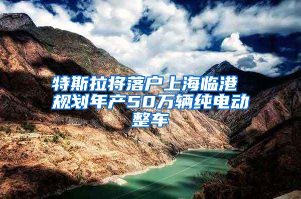 特斯拉将落户上海临港 规划年产50万辆纯电动整车