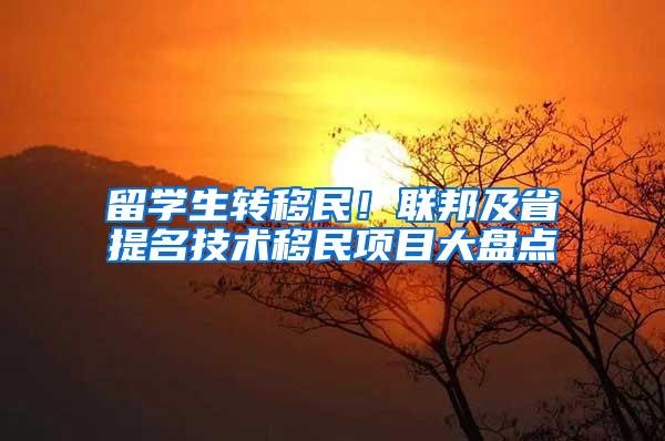 留学生转移民！联邦及省提名技术移民项目大盘点