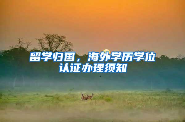 留学归国，海外学历学位认证办理须知