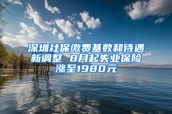 深圳社保缴费基数和待遇新调整 8月起失业保险涨至1980元