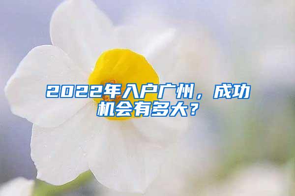 2022年入户广州，成功机会有多大？