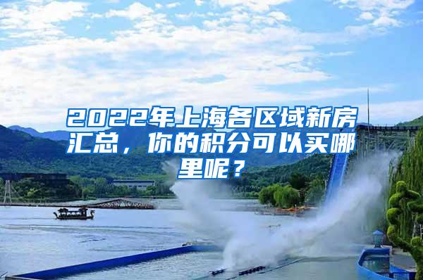 2022年上海各区域新房汇总，你的积分可以买哪里呢？