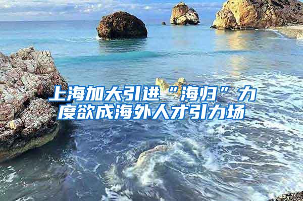 上海加大引进“海归”力度欲成海外人才引力场
