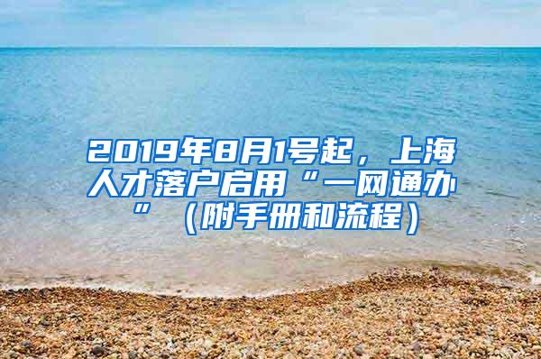 2019年8月1号起，上海人才落户启用“一网通办”（附手册和流程）