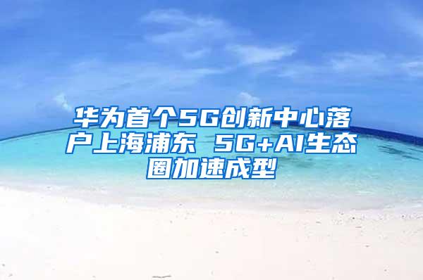 华为首个5G创新中心落户上海浦东 5G+AI生态圈加速成型