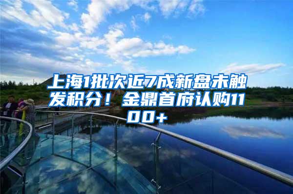 上海1批次近7成新盘未触发积分！金鼎首府认购1100+